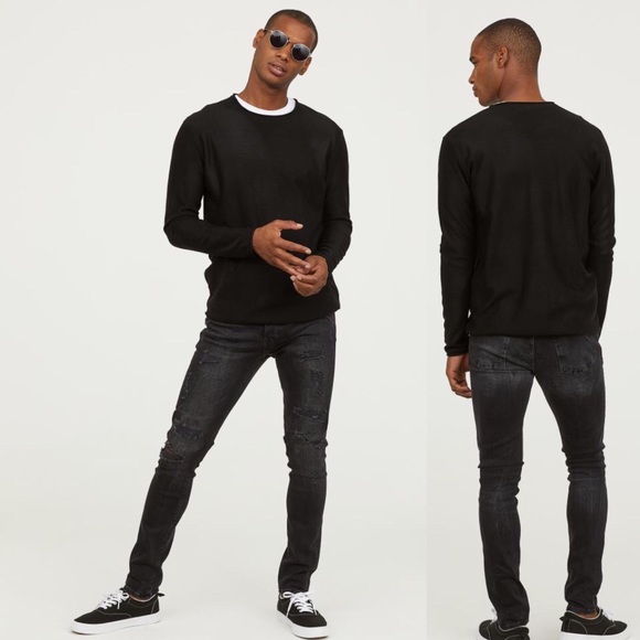 black slim jeans mens h&m